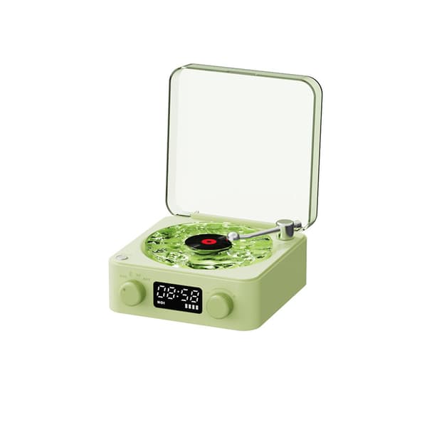 The Waves Vinylspelare, Wave Retro Vinyl Record Player Trådlös Bluetooth-högtalare Green