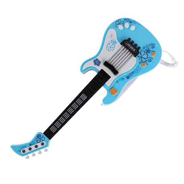 [2F]Børns Blå Lys Musikinstrument Legetøj - Multifunktionel Basguitar