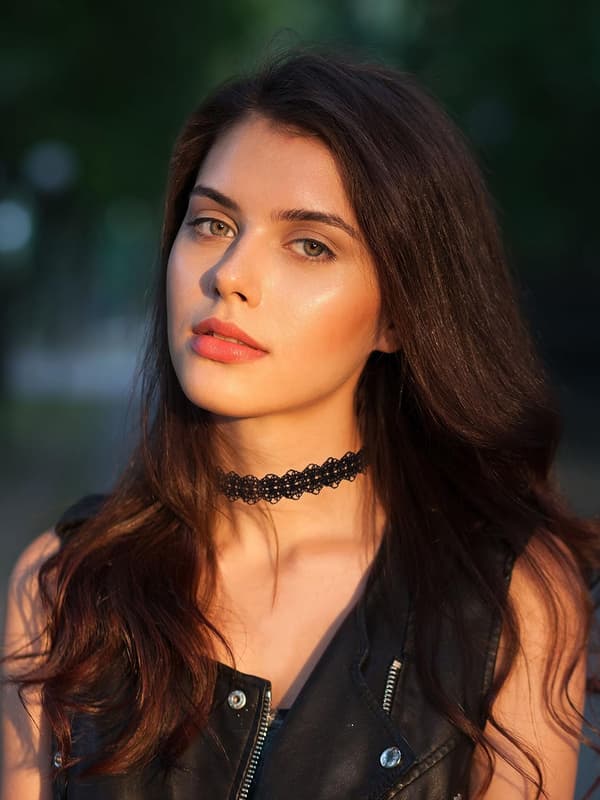 6 stk. Choker Halskæde Sort Choker Blonde Choker Gotisk Halskæde til Kvinder Piger, Sort—dt