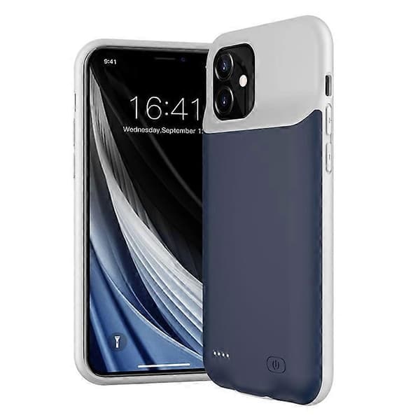 6000mAh oppladbart batteri mobiltelefonladerdeksel kompatibelt med iPhone 12 mini 5,4 tommer Blue