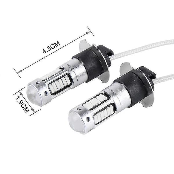 2 STK H3 10W 30 SMD-4014 LED Bil Tåkelys, DC 12V S2024123015871 Red Light