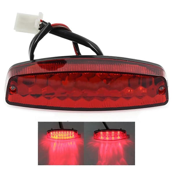 [2F]Motorcykel LED Bagbremselys Universal 12v Nummerpladelys Rød (Ruipei)