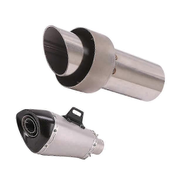 54,5 mm universell eksoslyddemperrør DB Killer avtakbar lyddemper for motorsykkel reduserer støylyd Eliminator modifisert -T Double hole silencer
