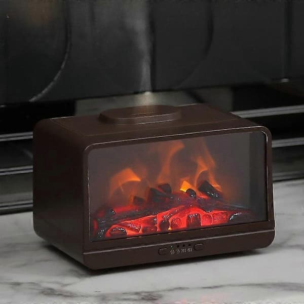 [2F]Flame luftfuktare Hemdoft Tyst eterisk oljediffusor med timer