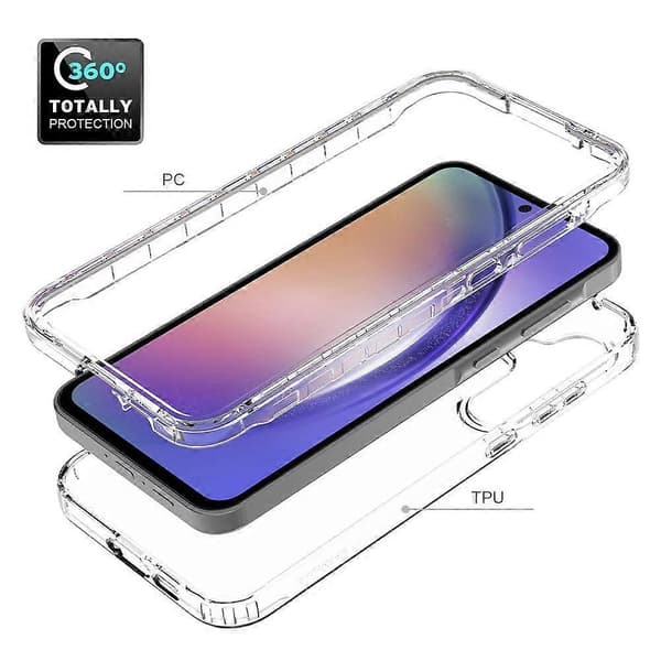 (Nytt) Stötsäkert klart gradient PC + TPU-telefonfodral For Samsung Galaxy A55 5G