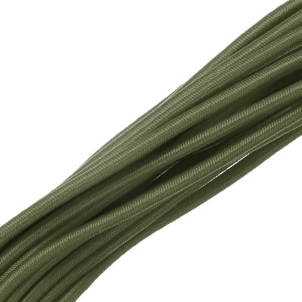 [2F]Elastiskt överlevnadsrep för utomhusbruk, 4 mm tjockt x 30 m långt, militärgrönt