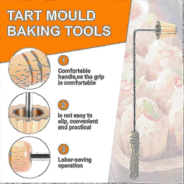 Malaysisk Pie Tee Maker Egg Tart Form 6 Hull Karbonstål Bakeform kompatibel med Kjøkken