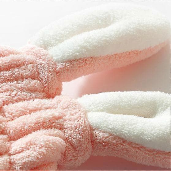 Barns absorberende tørrhårhette, hurtigtørkende håndklehatt pink