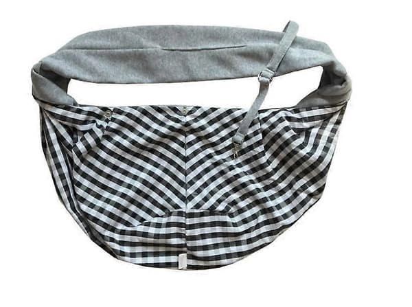 Vändbar bärsele för husdjur, handsfree bärväska light gray