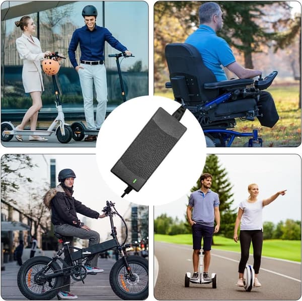 [2F]Universal 42V 2A 84W oplader med 6 adaptertips - til el-løbehjul, hoverboard, balancecykel, elcykel