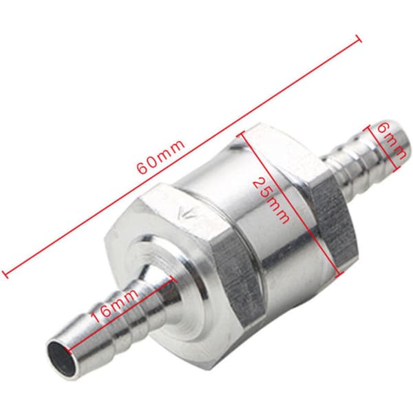 [2F] 6 mm drivstofftilbakeslagsventil, drivstoffkontrollventil for bensin-/dieselgassere, lavtrykks drivstoffsystem