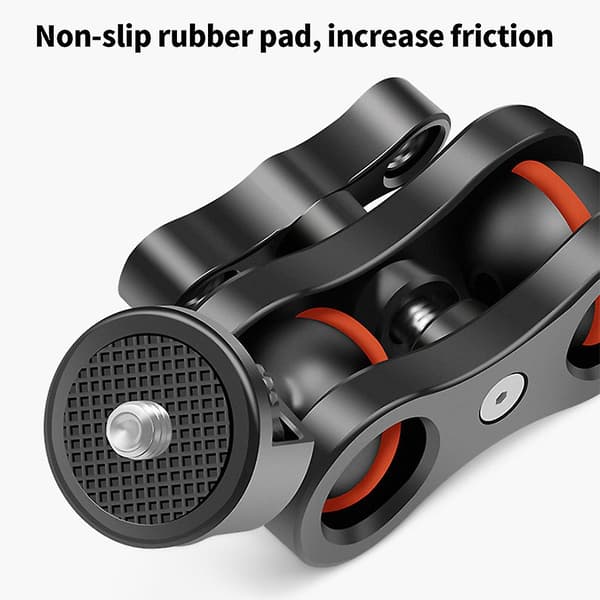 Funksjonsarm 360 graders kulehode med 1/4' skrue for de fleste merker speilreflekskameraer