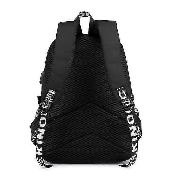 Genshin Impact Tryckt USB Ryggsäck Casual Student Skolväska 9