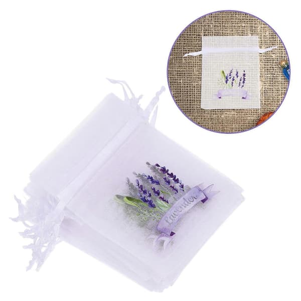 20 stk Lavendelposer Lavendelpose Garderobeposer Tomme lavendelposer Tom pose Hvit 2 White 2 9.00X7.00X0.10CM