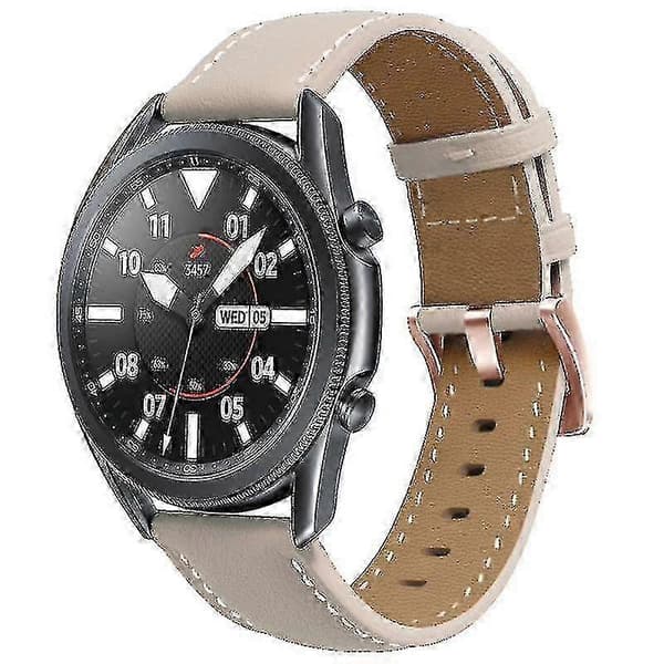 Ekte kuskinnrem til Garmin Venu Sq 2 20mm Rosegullspenne Apricot