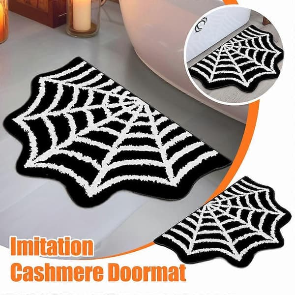 Halloween Bad Absorberende Matte Vaskbar Spindelvev Gotiske Tepper Gresskar Z4S1