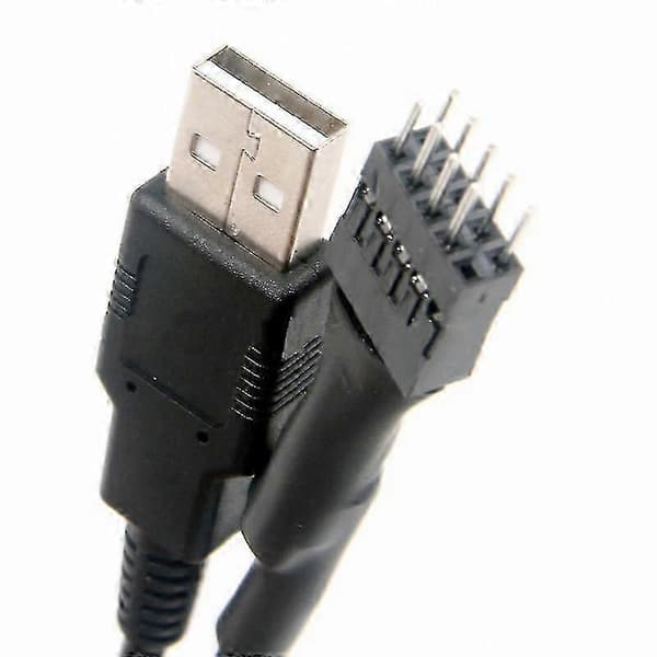 9-stifts hane till extern USB A hane PC-moderkort intern dataförlängningskabel Hfmqv En storlek