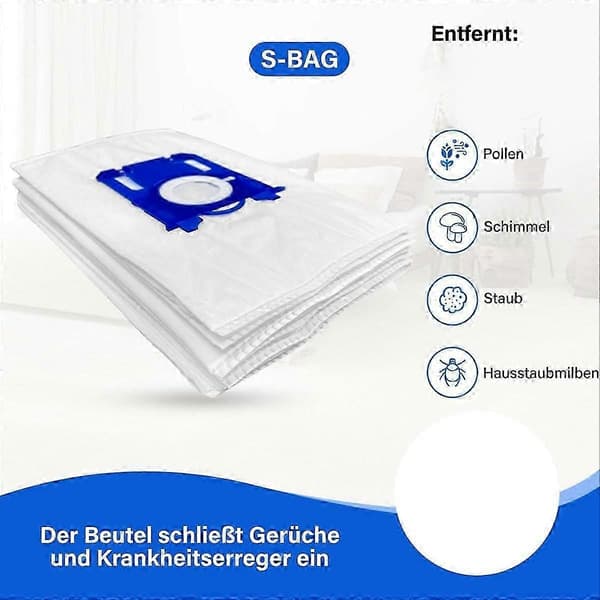 Dammsugarpåsar 20-pack kompatibla med Philips AEG och Electrolux dammsugare - S-BAG dammsugarpåsar
