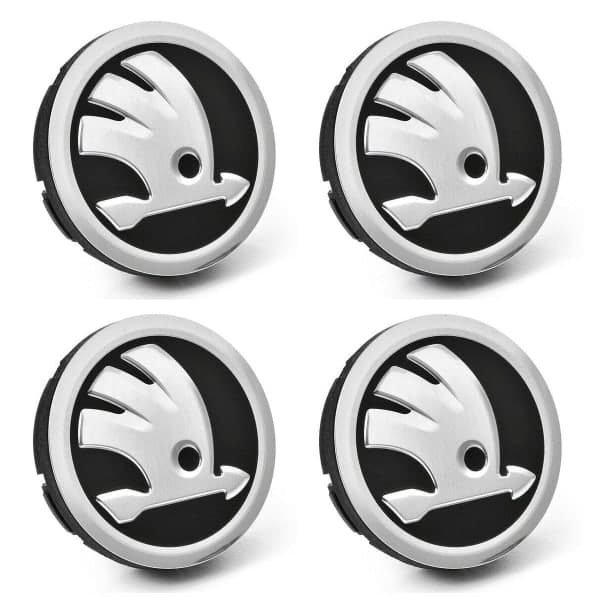 【2F】4-pak - Skoda Centerkapsler / Navkapsler - Bil 56 mm