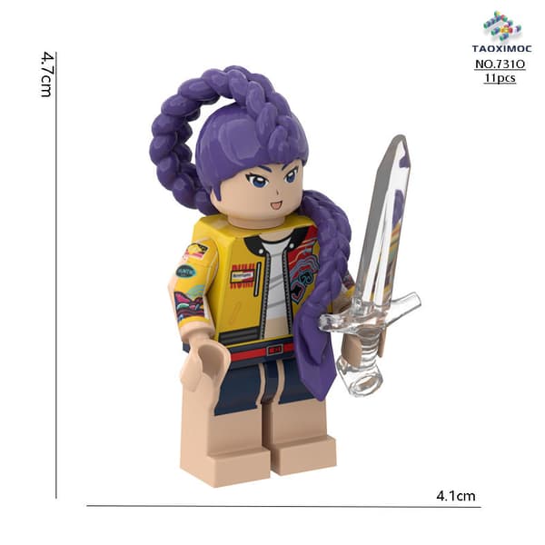 8 stk. K-Pop Demon Hunters Murstensfigurer | Byggesæt med karakterer | Samlerobjekt Mini-modeller