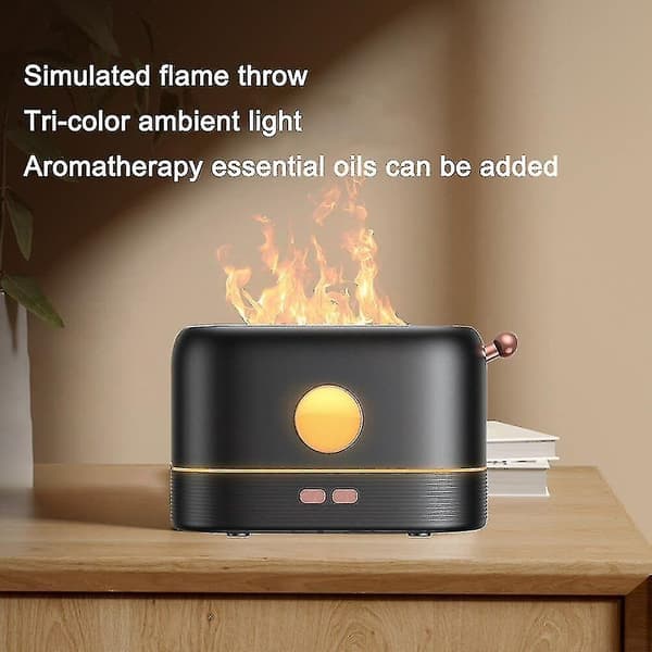 [2F] Flamma Aromaterapi Diffuser Och Luftfuktare För Hemmet, Flamma Eterisk Olja Diffuser, Aromaterapi Luftfuktare