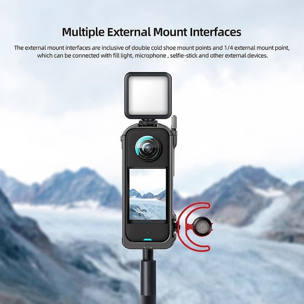 Beskyttende rammehusadapterfeste for Insta360 OneX3-kamera