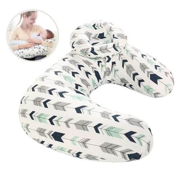 Multifunksjonell ammepute til baby, grønn pil, bomull, 56 * 37 cm