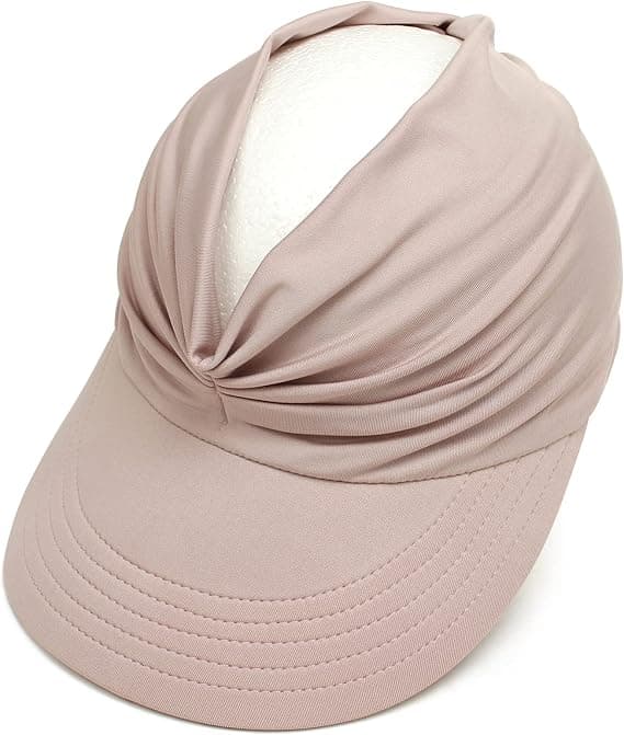 [2F] Dame Solhatt Bred Brem Sommer UV-beskyttelse Strand Sport Cap, Rosa