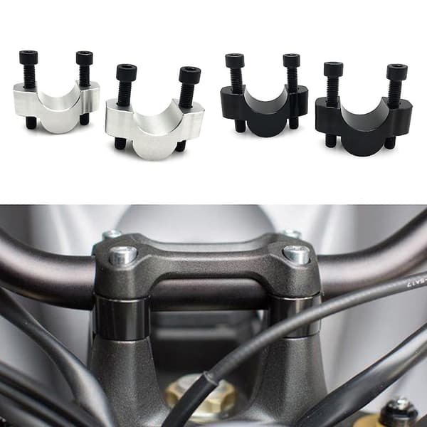 Styre Fat Bar Monteringsklemmer Risere Adapter For Tenere 700 2019-2023 Silver