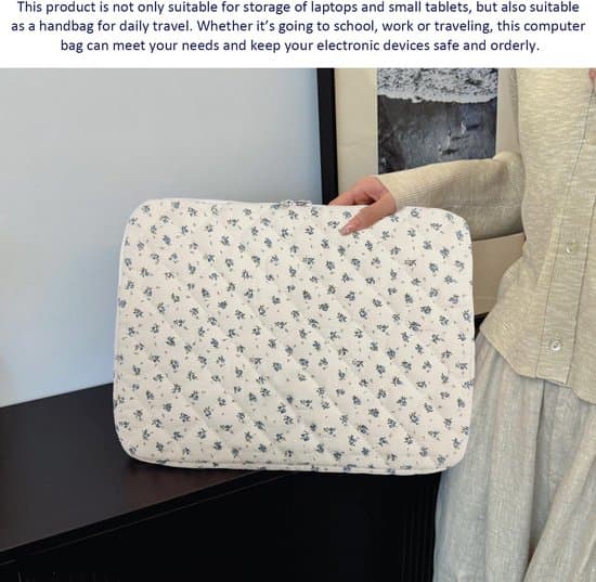 Cute Floral 14-inch Laptop Bag - The Perfect Protective Case for Laptops and Tablets.