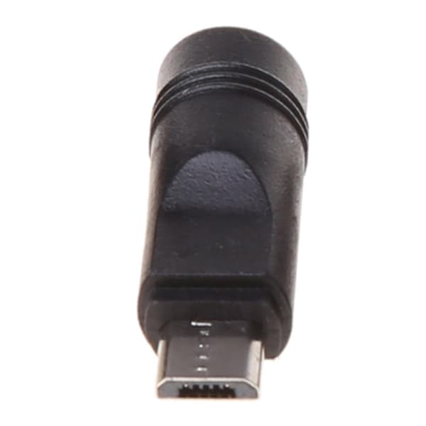 5 stk 5,5x2,1 mm hunnkontakt til mikro-USB hannplugg for DC strømkontaktadapter
