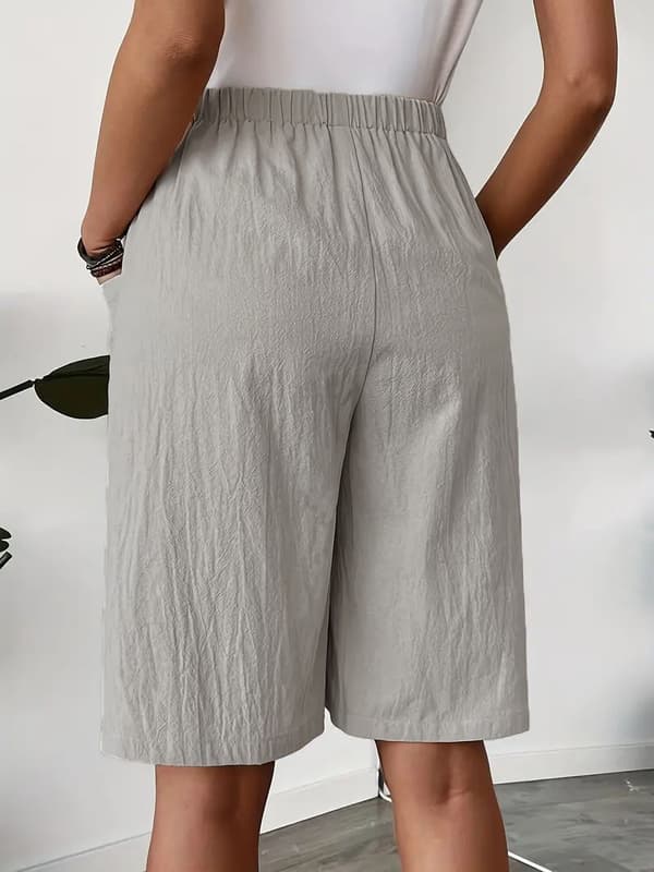 2026 Nye Casual Pocket Skort (Shorts-Kjole) til kvinder sort black black M