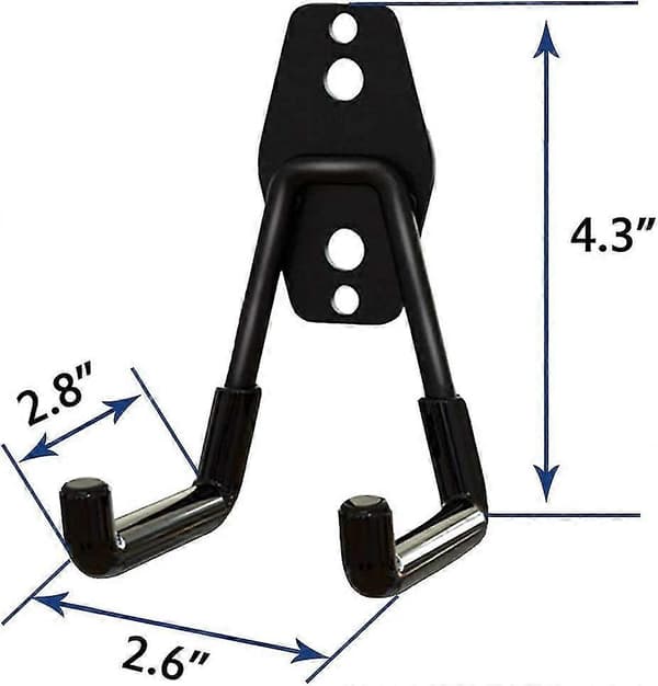 2-pack garage storage tool hooks, garden tool organizer, wall-mounted steel hooks, small U-hooks for the garden