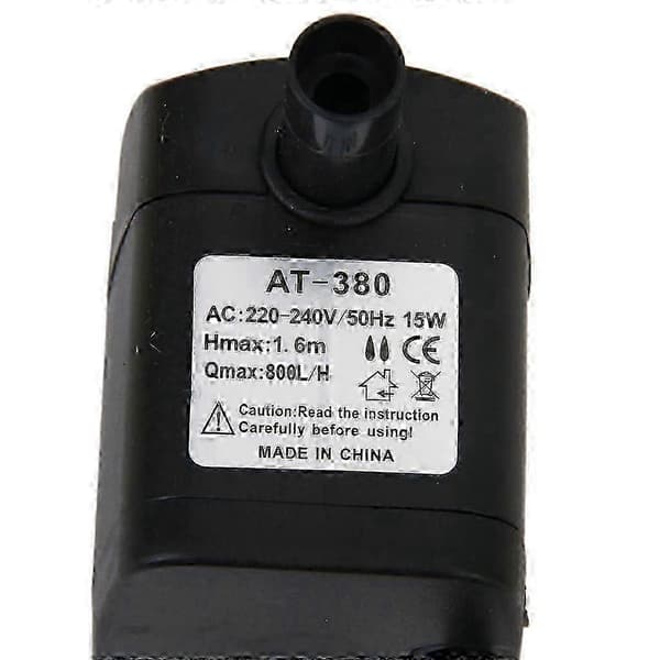 【2F】AC 220-240V 15W Dränkbar Pump Vattenpump Fontändammspump Akvarium EU-kontakt