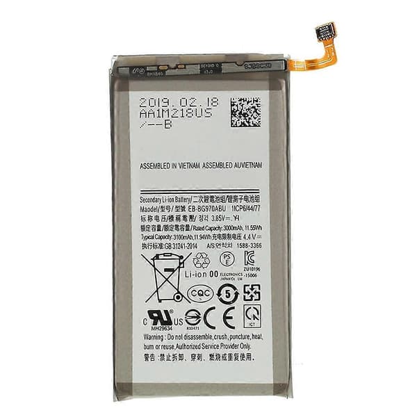 【2F】For Samsung Galaxy S10e 3.85V 3000 mAh oppladbart Li-ion batteri erstatningsdel (kode: EB-BG970ABU