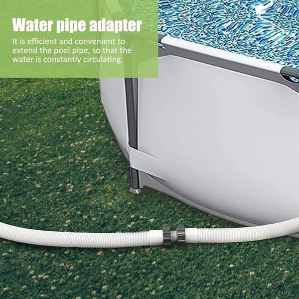 38 mm poolfitting, slangetilslutning til Ø 38 mm, adapter til Intex Coleman pumpe (1 stk.)