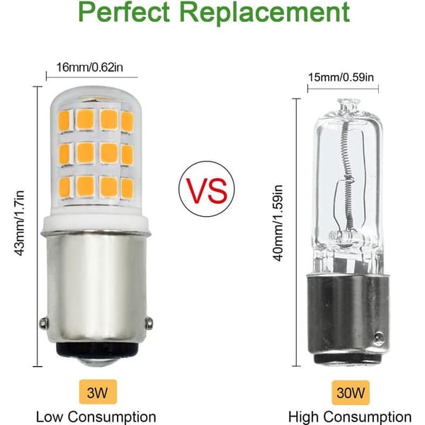 2 pientä 3W B15 LED-lamppua