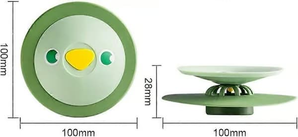 3 silikonpluggar för handfat och badkar - I silikon 10 cm x 10 cm x 2,8 cm
