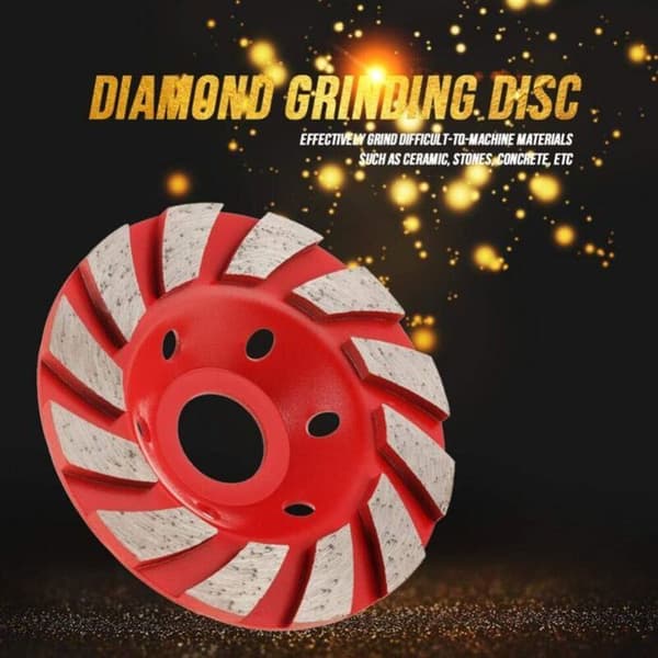 1 segmenteret diamantslibeskive – Slibning af granit, sten, beton – Udvendig 100 mm – Rød