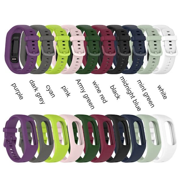 Silikone sportsrem til Garmin Vivosmart 5 SORT sort black