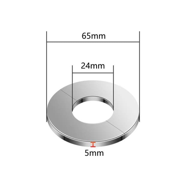 Sæt med 4 selvklæbende rosetdæksler i rustfrit stål Ø24mm, til robuste radiatorventiler/varmerør Meoiruery