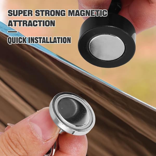 Magnetisk tältkrok, multifunktionella neodym-tältkapellkrokar för utomhusäventyr, hållbara och bärbara, stöder tunga laster för camping liten S S