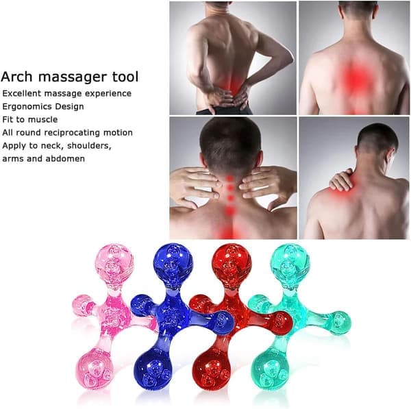 Triggerpunkt Massageværktøj - 2 stk. 4 trykpunkts selvmassagebolde Manuel Massager til dyb smertelindring Blå Blue