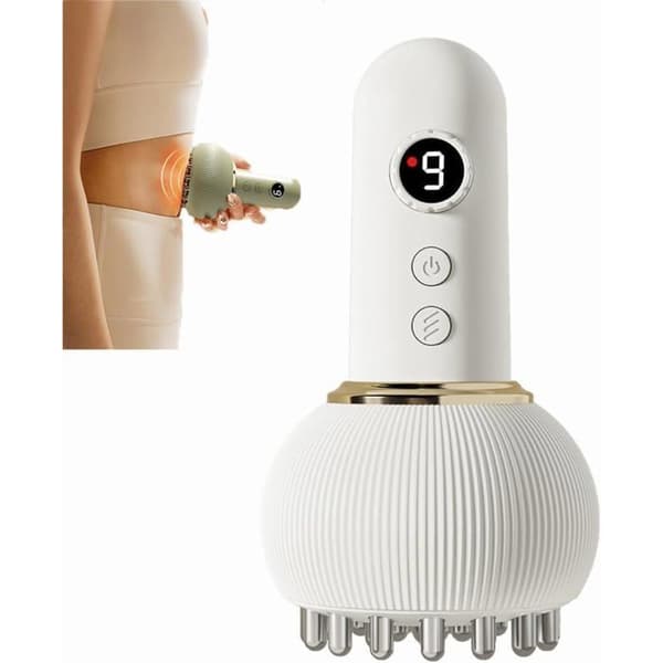 Bærbart anti-cellulite og lymfedrænage massageværktøj, multi-mode dybdevævsmaskine til ben og arme, hvid