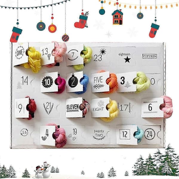 2026 Garn Adventskalender Garn Blindboks Jule Blindboks 24-dagers nedtelling