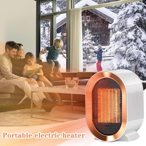 Mini energibesparende ventilatorvarmer, elektrisk ventilatorvarmer 220V 1200W 2 tilstande