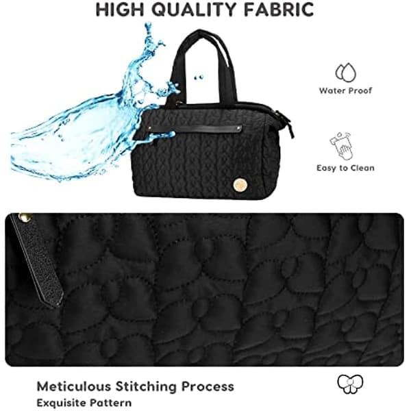 Multifunktionel babybletaske med flere lommer, stilfuld og rummelig sort black