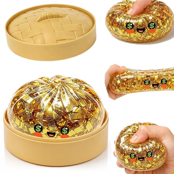 Glitter Dumpling Squishy – 2026 mysterieboks farverige stressbolde til angstlindring – Skrivebordslegetøj