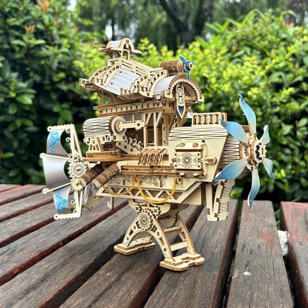 3D Träpussel Vuxen 3D Pussel Modellfartyg Steampunk för DIY Heminredning Present Kvinnor Män