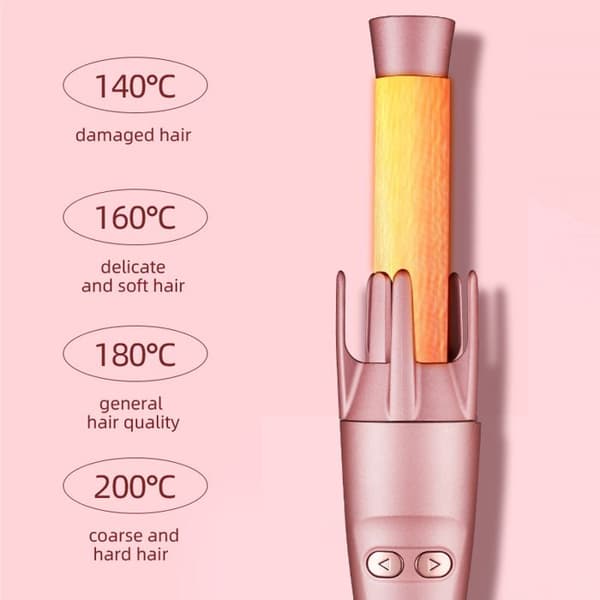 Automatisk, multifunktionel krøllejern til hjemmebrug, til permanent (pink)